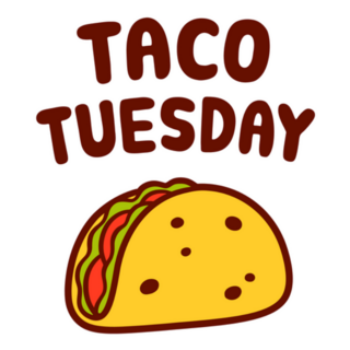 Cartoon Drawing Taco Tuesday Sticker