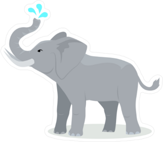 Cartoon Elephant Sticker