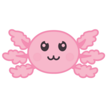 Cartoon Face Axolotl Sticker
