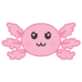 Cartoon Face Axolotl Sticker