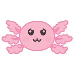 Cartoon Face Axolotl Sticker