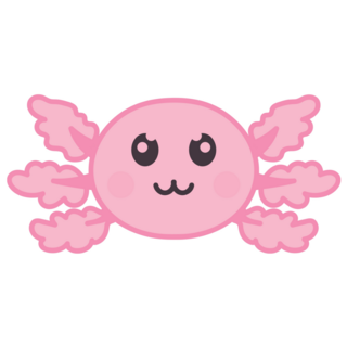 Cartoon Face Axolotl Sticker