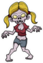 Cartoon Female Zombie Sticker