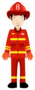 Cartoon Fireman Rescue Sticker