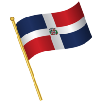 Cartoon Flag Dominican Republic Sticker