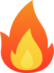 Cartoon Flame Fire Sticker
