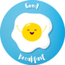 Cartoon Fried Egg Good Breakfast Sticker