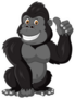 Cartoon Funny Gorilla Giving Thumb Up Sticker
