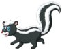 Cartoon Funny Skunk Walking Sticker