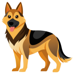 Cartoon German Shepherd Sticker