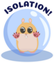 Cartoon Ginger Hamster Locked In Ball, Isolation Sticker