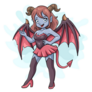Cartoon Girl Devil Sticker