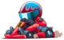 Cartoon Go Kart Racer Sticker