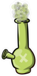 Cartoon Green Bong Sticker