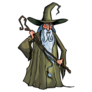 Cartoon Green Wizard Sticker