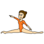 Cartoon Gymnastics Girl Sticker