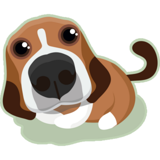 Cartoon Happy Beagle Sticker