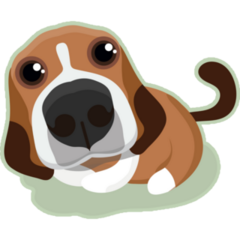 Cartoon Happy Beagle Sticker
