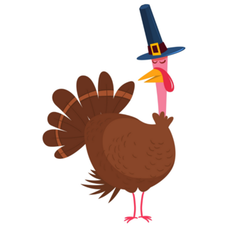 Cartoon Happy Cute Turkey Bird Sticker