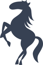 Cartoon Horse Bucking Sticker