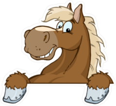 Cartoon Horse Sticker