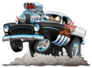 Cartoon Hot Rod Sticker