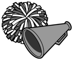 Cartoon Illustration Of A Cheerleading Icon Sticker