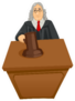 Cartoon Illustration Of A Judge Legal Sticker
