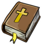 Cartoon Image Of Bible Icon Sticker