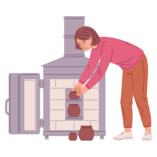 Cartoon Kiln Sticker