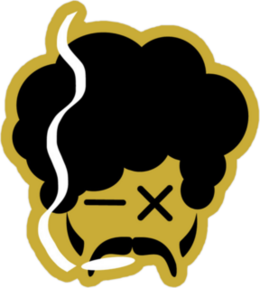 Cartoon Man Smoking Marijuana Sticker