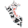 Cartoon Map Of Peru Illustration Sticker