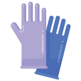 Cartoon Medical Gloves Sticker