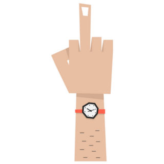 Cartoon Middle Finger Sticker