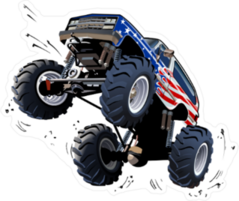 Cartoon Monster Truck Sticker
