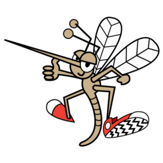 Cartoon Mosquito Wearing Shoes Sticker