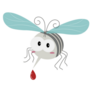 Cartoon Mosquito With A Drop Of Blood Sticker