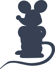 Cartoon Mouse Standing Sticker