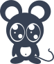 Cartoon Mouse With Large Eyes Sticker