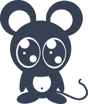 Cartoon Mouse With Large Eyes Sticker