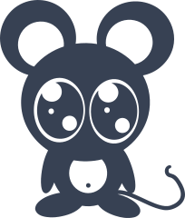 Cartoon Mouse With Large Eyes Sticker