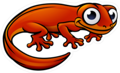 Cartoon Newt Salamander Sticker