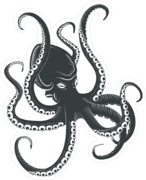Cartoon Octopus Sticker