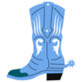 Cartoon Сowgirl Boot With Spurs Sticker