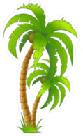 Cartoon Palm Tree Sticker