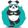 Cartoon Panda Doing Yoga Sticker