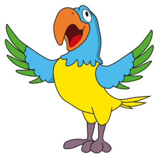 Cartoon Parakeet Sticker