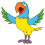 Cartoon Parakeet Sticker