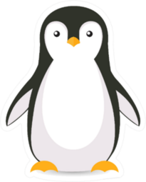 Cartoon Penguin Simple Icon Sticker