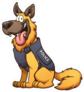 Cartoon Police Dog Sticker
